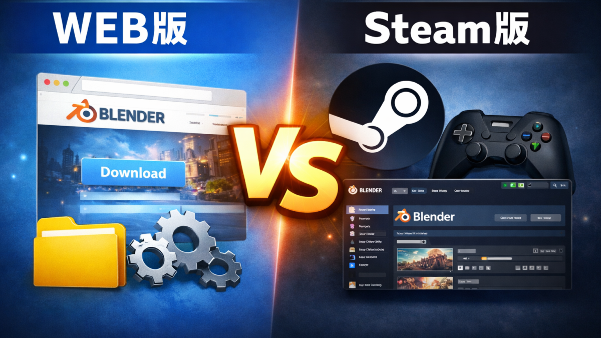 BlenderはWEB版とSteam版どっちがいい？違いとおすすめを解説