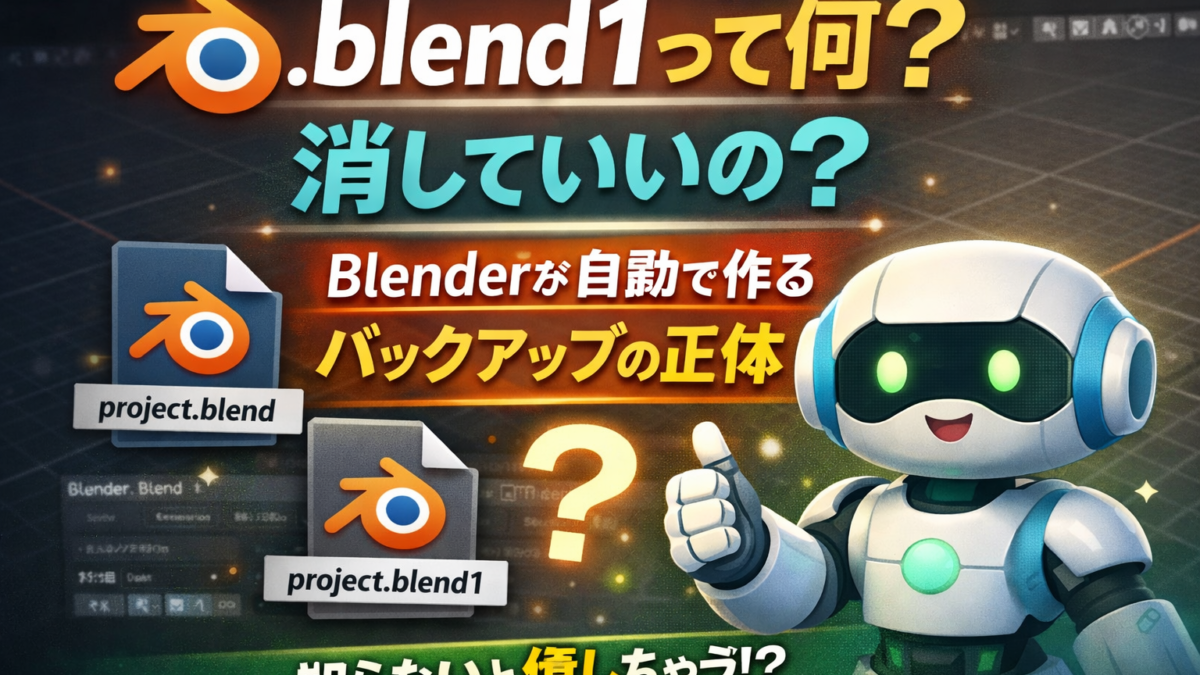 その.blend1、消して大丈夫？Blenderが勝手に作るファイルの正体